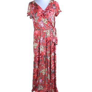 Shelby & Palmer Maxi Dress Size 12 Coral Floral